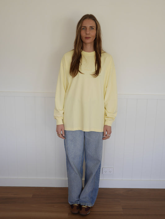 Yellow Oversized Long-sleeve