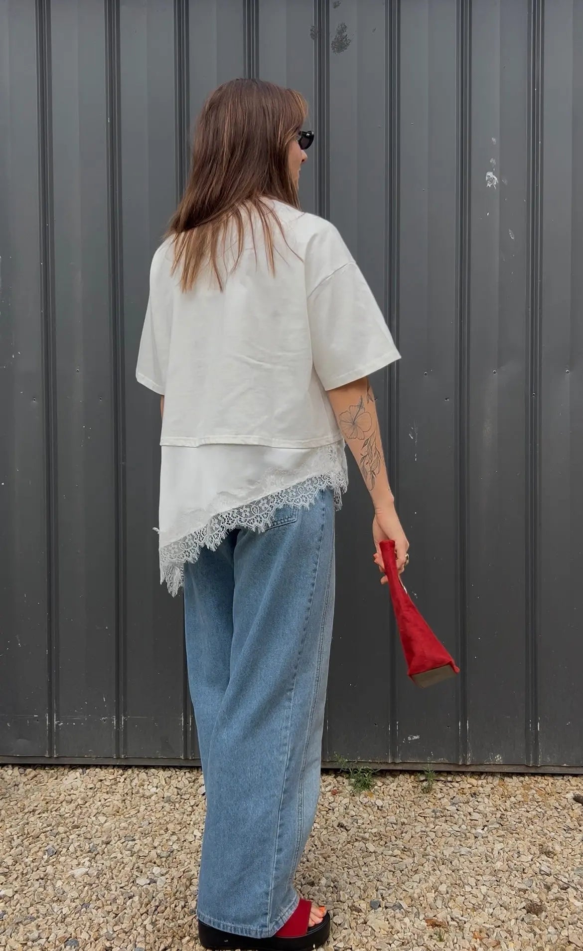 Bonnie White Lace Tee IRRGANG
